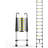 Telescoping Ladder, 12.5 Ft Aluminum Extension Ladder with 2 Detachable Hooks, 331 Lbs Load Capacity