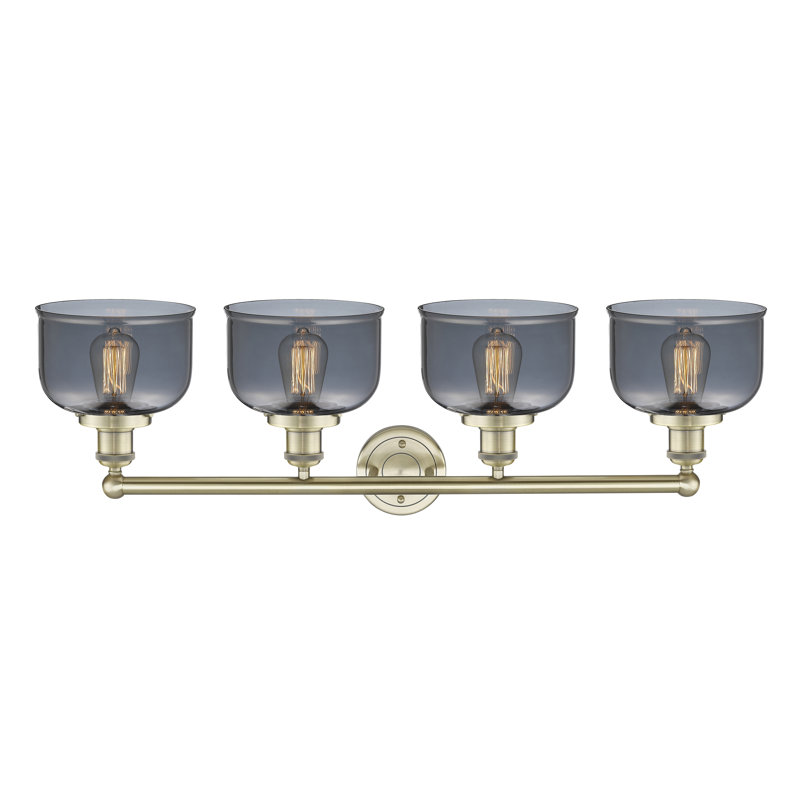 Annagene 4 - Light Dimmable Vanity Light, Plated Smoke, Antique Brass