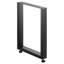 Ensemble de 2 pieds de table en acier de 28 po de hauteur et de 24 po de largeur, de section carrée robuste de 3,1 po de largeur, de 28 x 24 x 3,1 pouces de style industriel noir de style campagnard