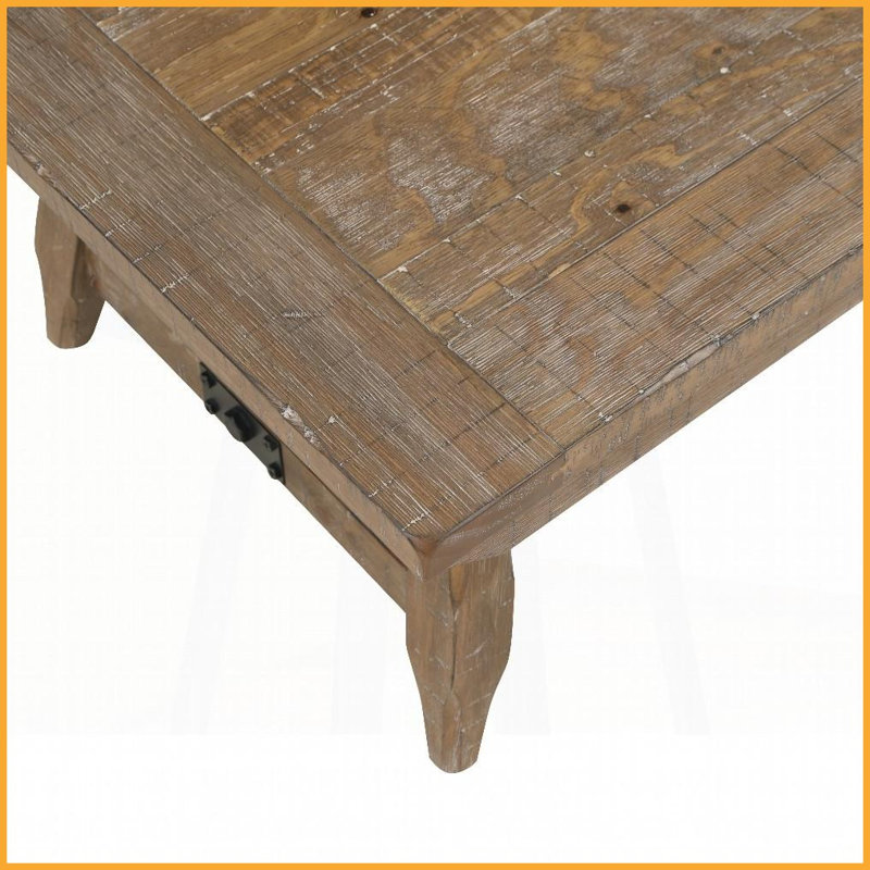 Table basse Riverdale Bois franc asiatique, assemblage facile Charme rétro