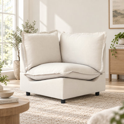 Moncada Upholstered Modern Linen Fabric Conner Chair