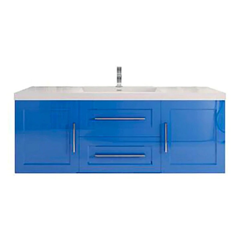 Ensemble de meuble-lavabo simple 60 po, Bleu nuit