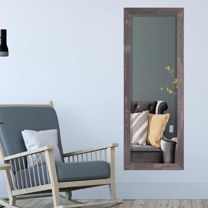 Renegar Solid Wood Flat Mirror, 71" H x 31" W, Brown