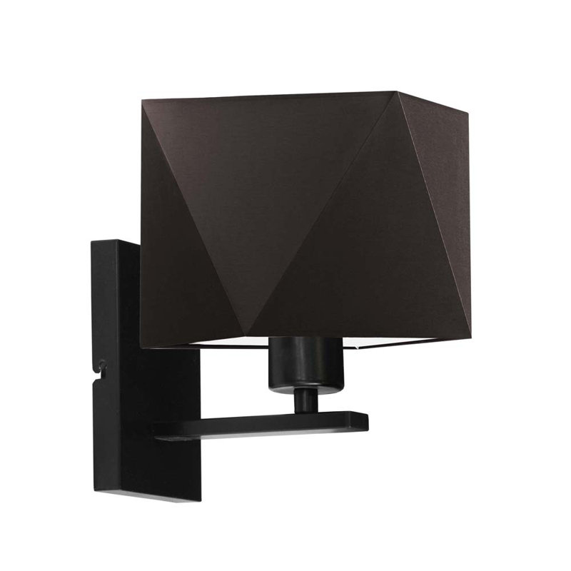 Awilda Steel Armed Sconce, Black, Brown