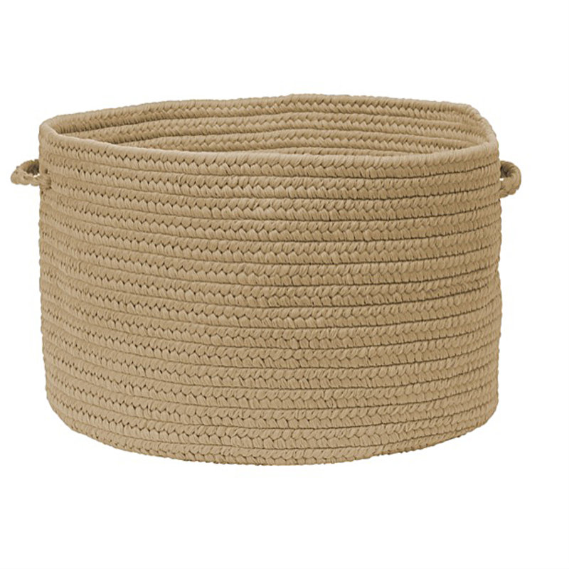 Panier de rangement tressé intérieur / extérieur, H 12 po x l 16 po x P 16 po, Café Tostado