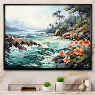 Thailande, paysage de paradis tropical - art mural nautique et plage, salon