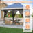 13x13 ft   with Mosquito Netting. One Push Instant Setup Canopy Tent. Adjustable Height Waterproof UV Resistant Outdoor Shelter with Sandbags for Garden. BBQ. Camping-124830046
