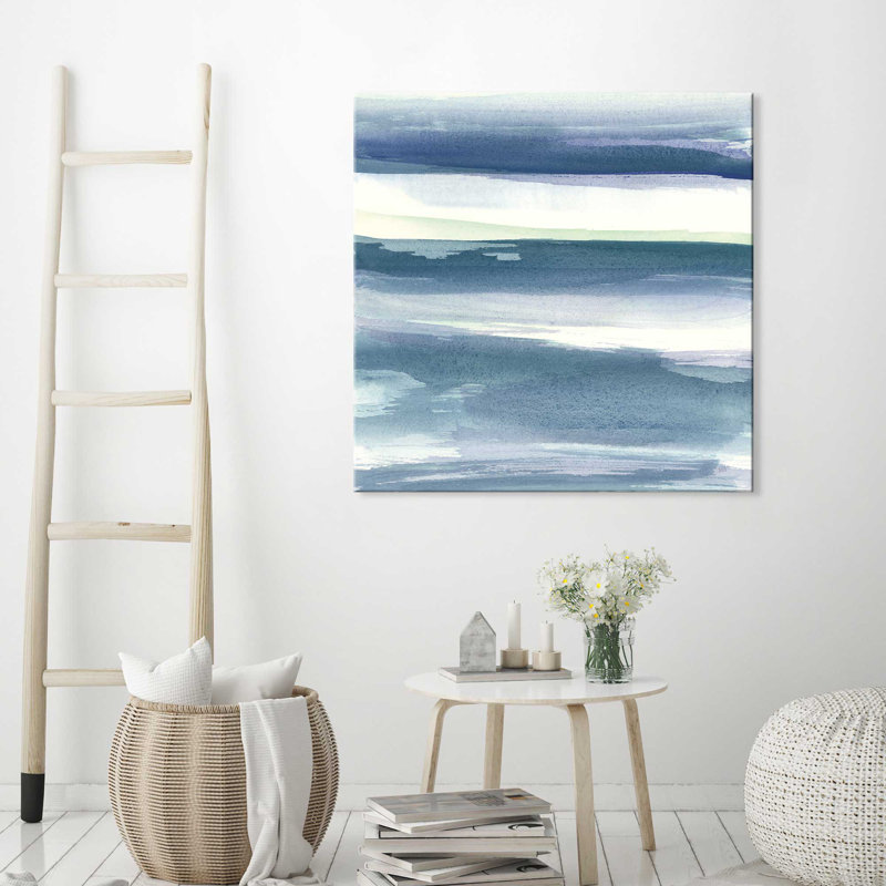 " Mint Dawn I ", 28" H x 28" W x 1.5" D, Wrapped Canvas