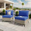 Ensemble de 2 chaises modulaires en osier avec coussins Sturgill-130091206