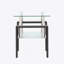 Table basse moderne en verre trempé, table de bout, table carrée-1455905714