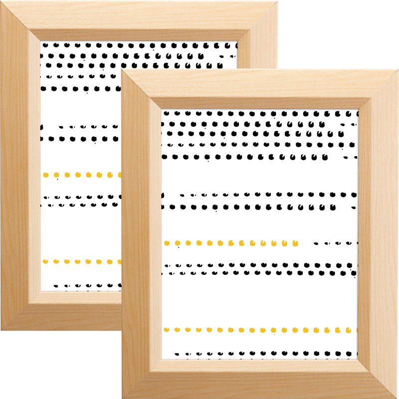 Ensemble de cadres biseautés 2 pièces Daelan, Brun clair, 16 po x 22 po