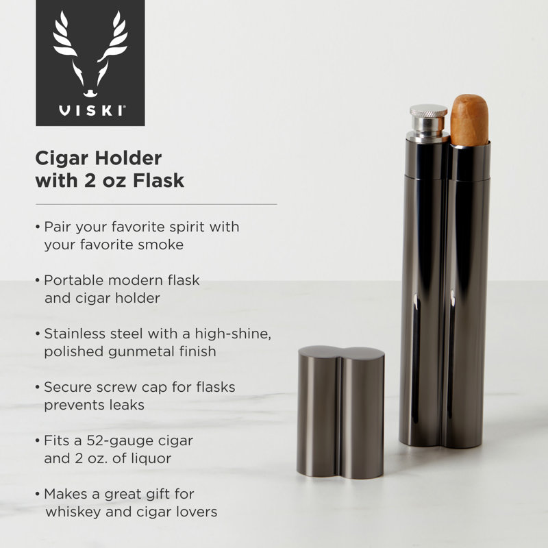 Warren Cigar Holder and Flask