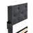 Gas Lift Storage Bed Frame Full Size, Stylish Wingback Headboard, Ports, Dark Gray Linen Upholstery, Box Spring Not Required, Foam Filled, Charging Ports Cover, No-128858397-128858400