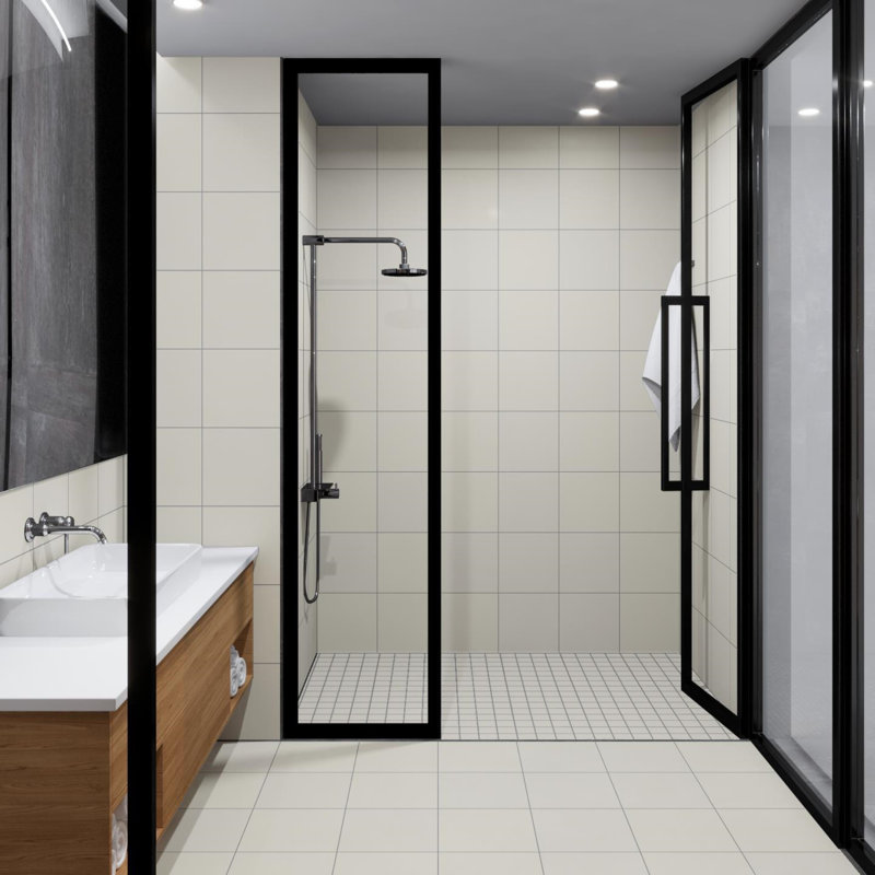 Pure Science 12'' W x 12'' L Porcelain Throughbody Mingle Singular Tile, Cream