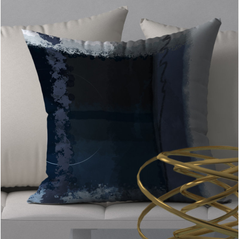 Abstract Throw Pillow, 18" H x 18" W
