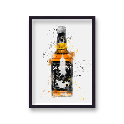 Spirit Graphic Splash Jack Daniels Inspired by Vouvart - Single Picture Frame Print
