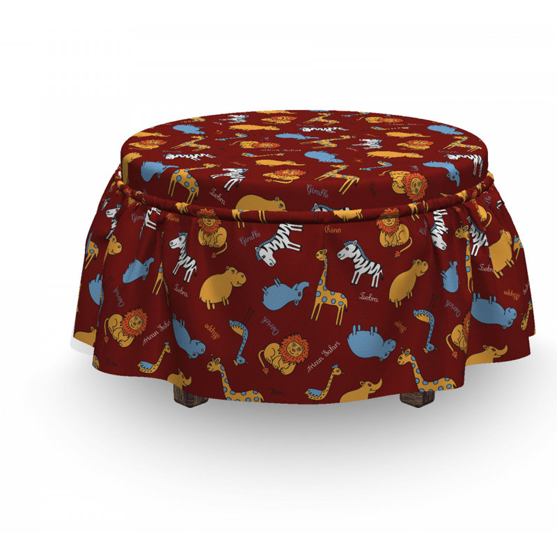 Housse pour repose-pieds doodle animaux