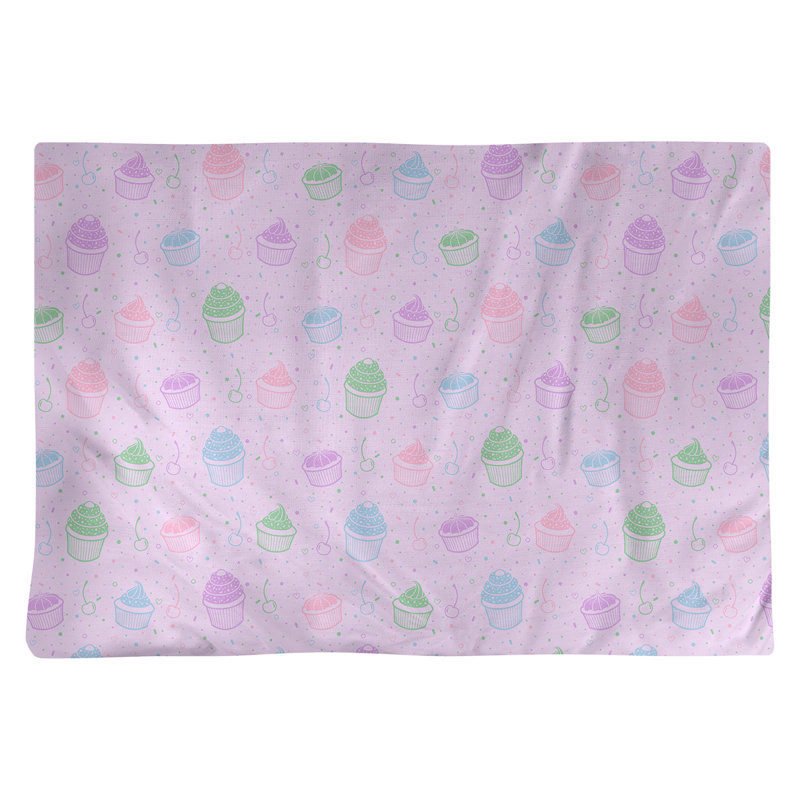Napperon en coton 18 po Classic cupcake, Mauve