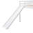 Full Size Loft Bed with Slide and Ladder – Multifunctional, White, Wooden Frame for Kids & Teens