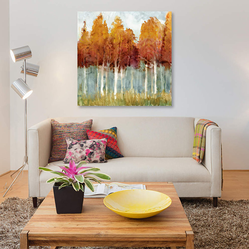 «Birch II», reproduction sur toile, H 12 po x l 12 po x P 0,75 po, Toile tendue, Pas de tapis