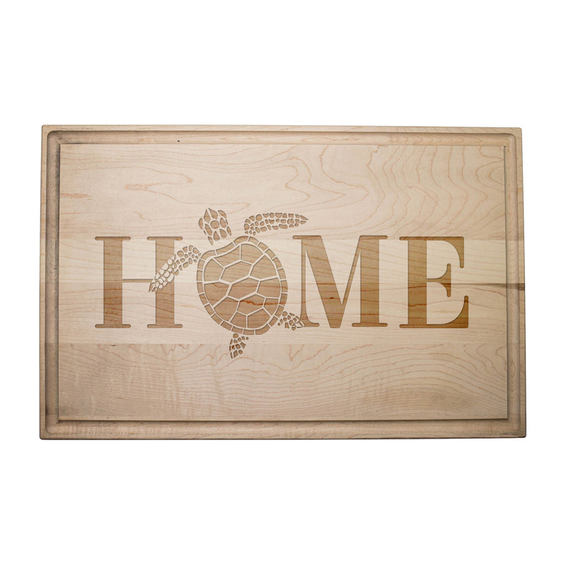 Home Turtle Cutting Board, Maple