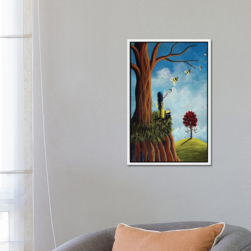 Creating Her Happy Place 1 Piece Wall Art on Canvas, 66.04 cm H x 45.72 cm W, White Framed