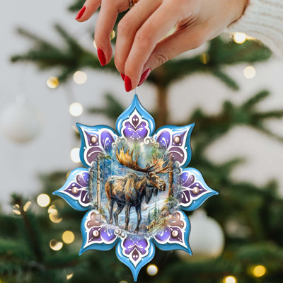 Snowflake Wooden Ornaments By G. Debrekht