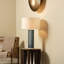 Viper Etched Glass Table Lamp, Truffle