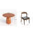 Mid-Century Pedestal Dining Set With 2 Seats-1987768800