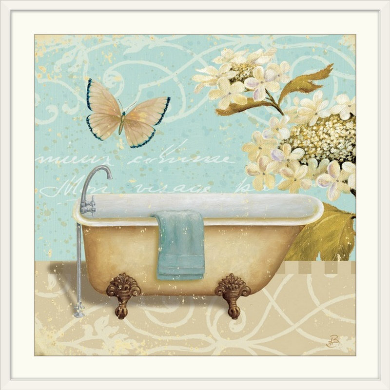 « ii », reproduction d’impression sur brissonnet, Light Breeze Bath, H 20" x l 20" x P 1", Cadre blanc