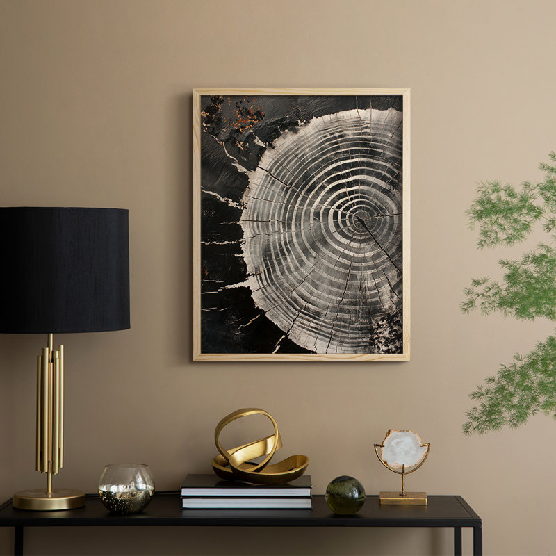 Reproduction encadrée ABSTRACT Series CXCV - bois massif, H 30 po x l 24 po