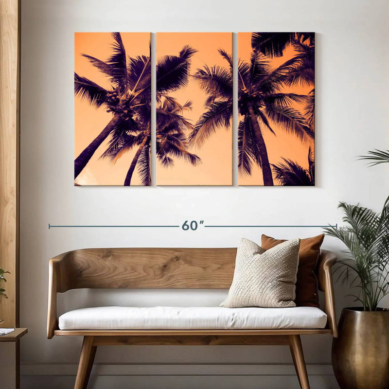 Harnek Palm Trees Silhouette, 32" H x 50" W