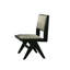 Ensemble de salle à manger Toty 7 pièces, table rectangulaire avec tréteaux, 6 chaises, gris noir
