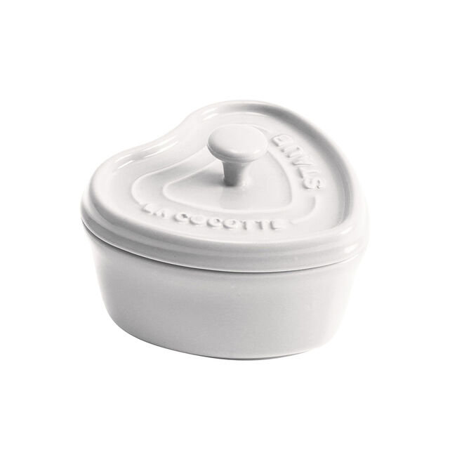 Staub Ceramic 3-Pc Mini Heart Cocotte Set - Cherry, Pink, White