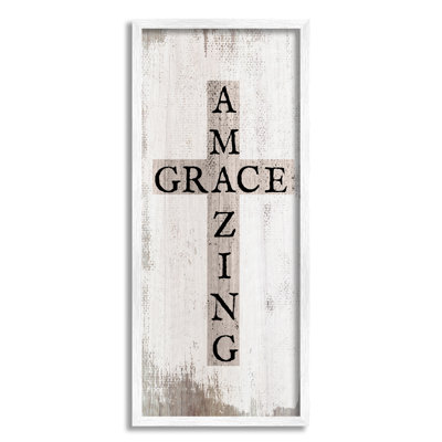 «Amazing Grace Rustic Cross» par Daphne Polselli - impression d'art graphique