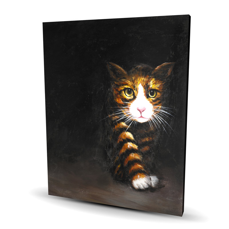 Chat discret - Toile de salon animaux pour la décoration intérieure