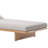 Teakwood Garden Sunbed Outdoor Solid Wood Single chaise with Cushions