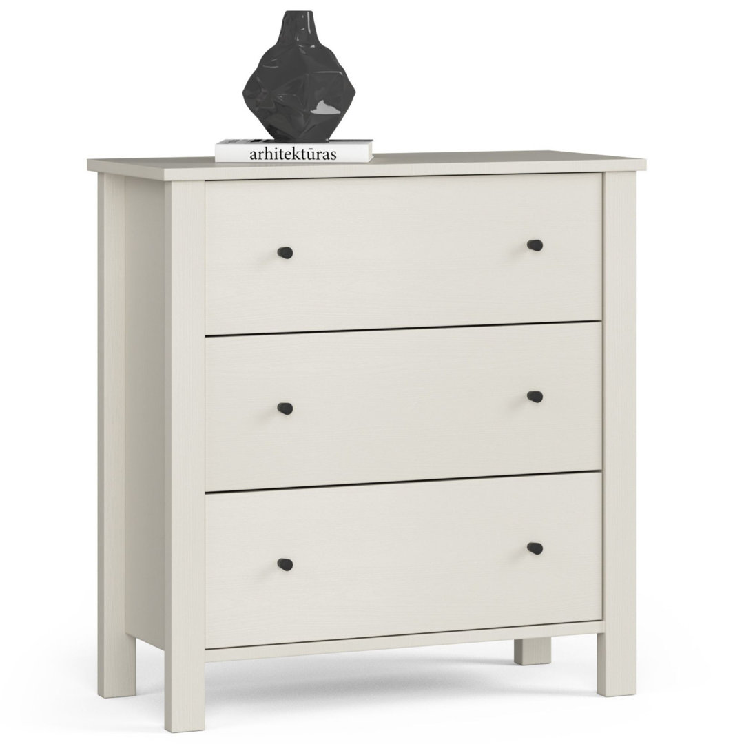 Chest of drawers Latitude Run Vine K80 gray 80cm 3 drawers W80 x H84 x D40cm