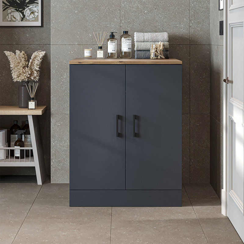 Manufactured Wood Laundry Room Organiser, Anthracite/Oak