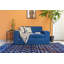 Tapis géométrique bleu / rouge-53918587