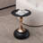 Mermaid Tail End Coffee Table Round Side Table, Modern Metal Pedestal Table, Minimalist Accent Table for Small Spaces, Drink Martini Table Decoration for Living Room-1781903797-1781903796