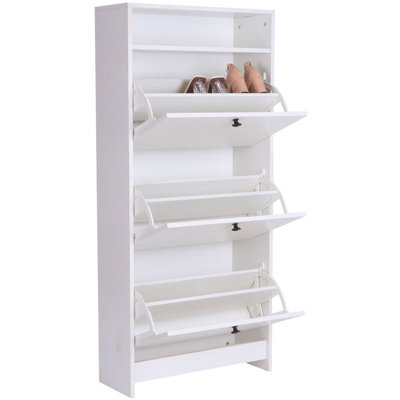 18 Pair Flip Down Shoe Storage
