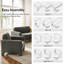 Ensemble de salon 3 pièces avec canapé, causeuse et fauteuil Dulvert-733779782