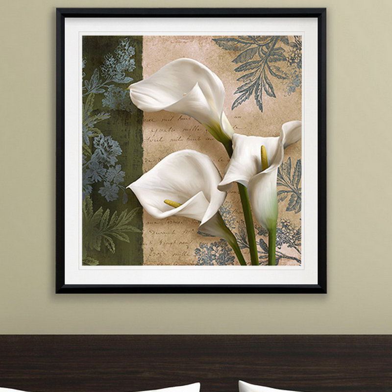 « lily fair », reproduction encadrée, H 17,5 po x l 17,5 po x P 1,5 po