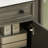31-Inch Antique Gray Bathroom Vanity With Ceramic Sink, Adjustable Storage, And Grooved Cylindrical Legs-1330412916
