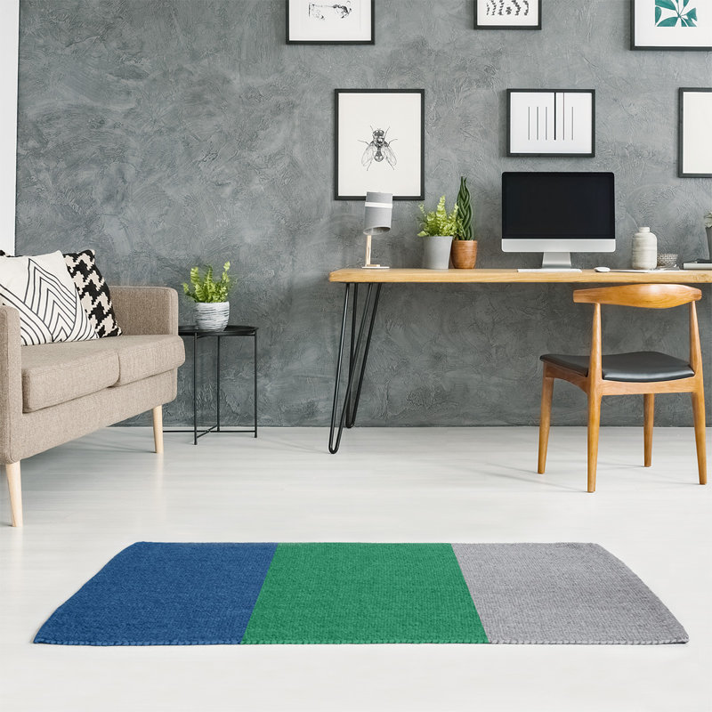 Tapis vert rayures de hockey nationales, Rectangle 5 pi x 7 pi, Non