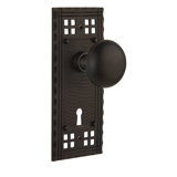 Craftsman Plate with Decorative Keyhole and New York Door Knob