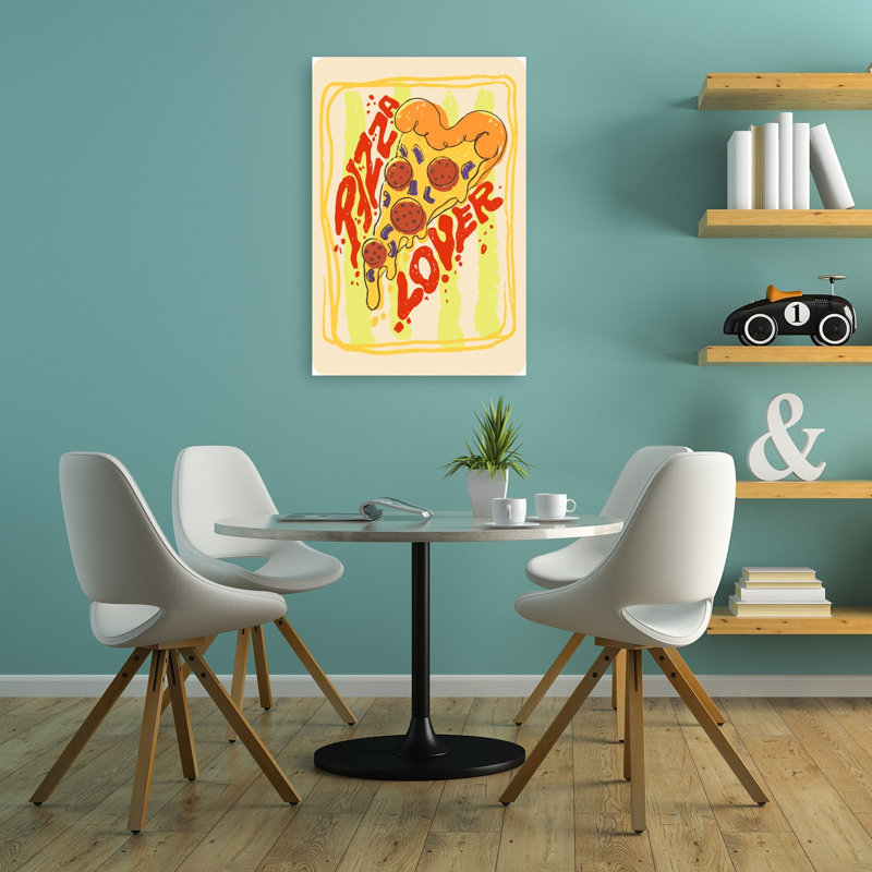 «Retro Pizza Lover», impression murale rétro, 36" H x 24" W