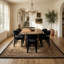 Tapis d'intérieur / noir à motif de médaillon persan noir / beige 7 pi x 9 pi (6 pi 6 po x 9 pi 4 po) Branch Living Faris-30842388