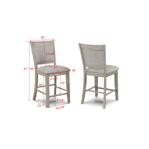 August Grove 5Pc Dining Set Contemporary Farmhouse Style Counter Height ...